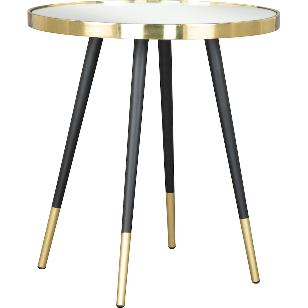 opaque gold black side table   