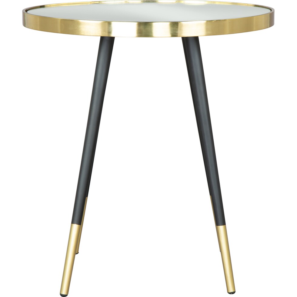 opaque gold black side table   