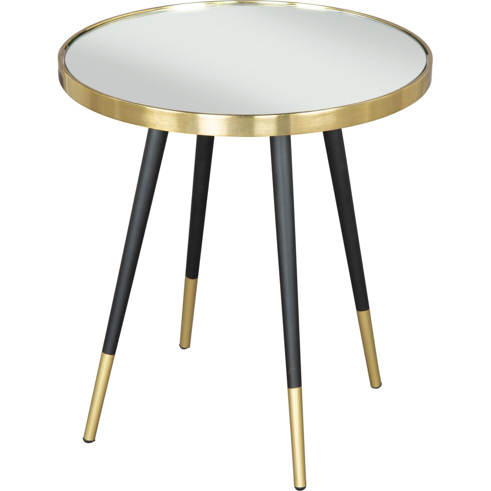 opaque gold black side table   