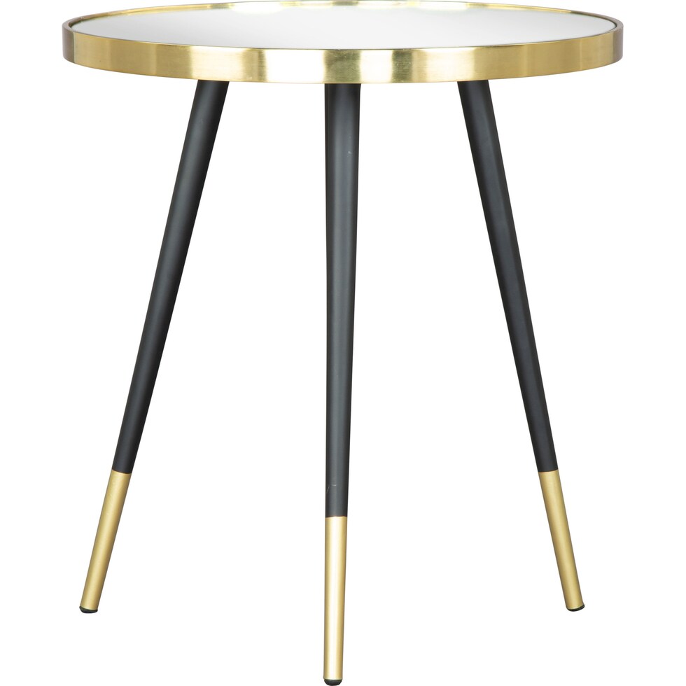 opaque gold black side table   