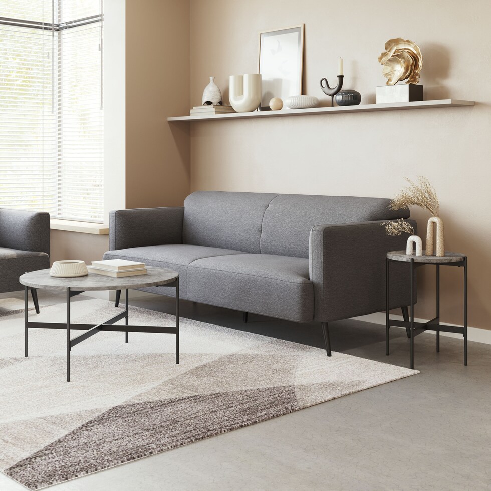 opus gray sofa   