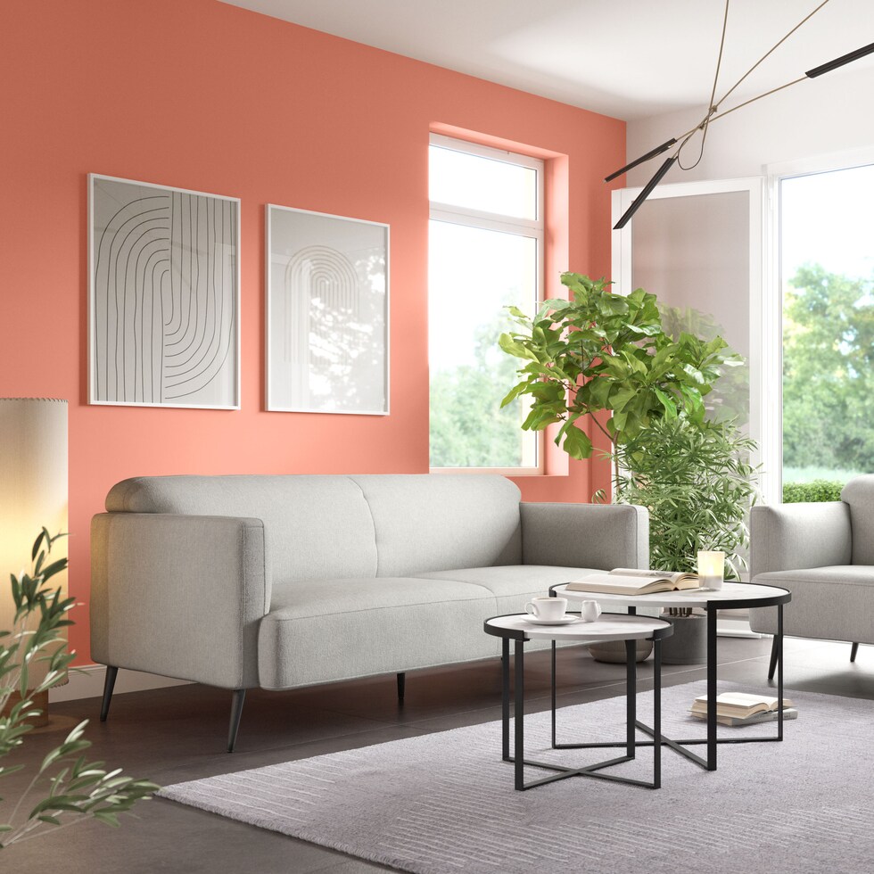 opus gray sofa   