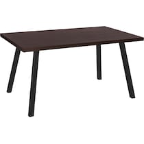 oren dark brown black dining table   
