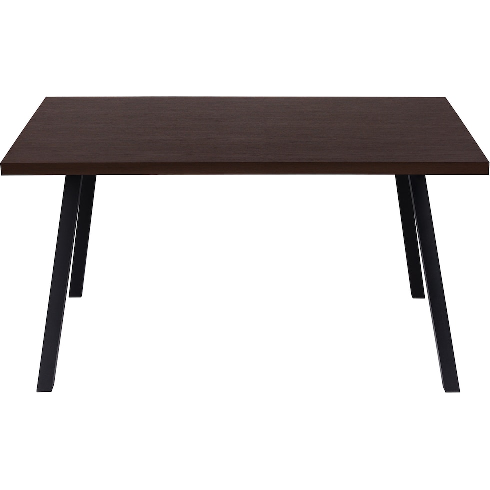 oren dark brown black dining table   