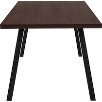 oren dark brown black dining table   