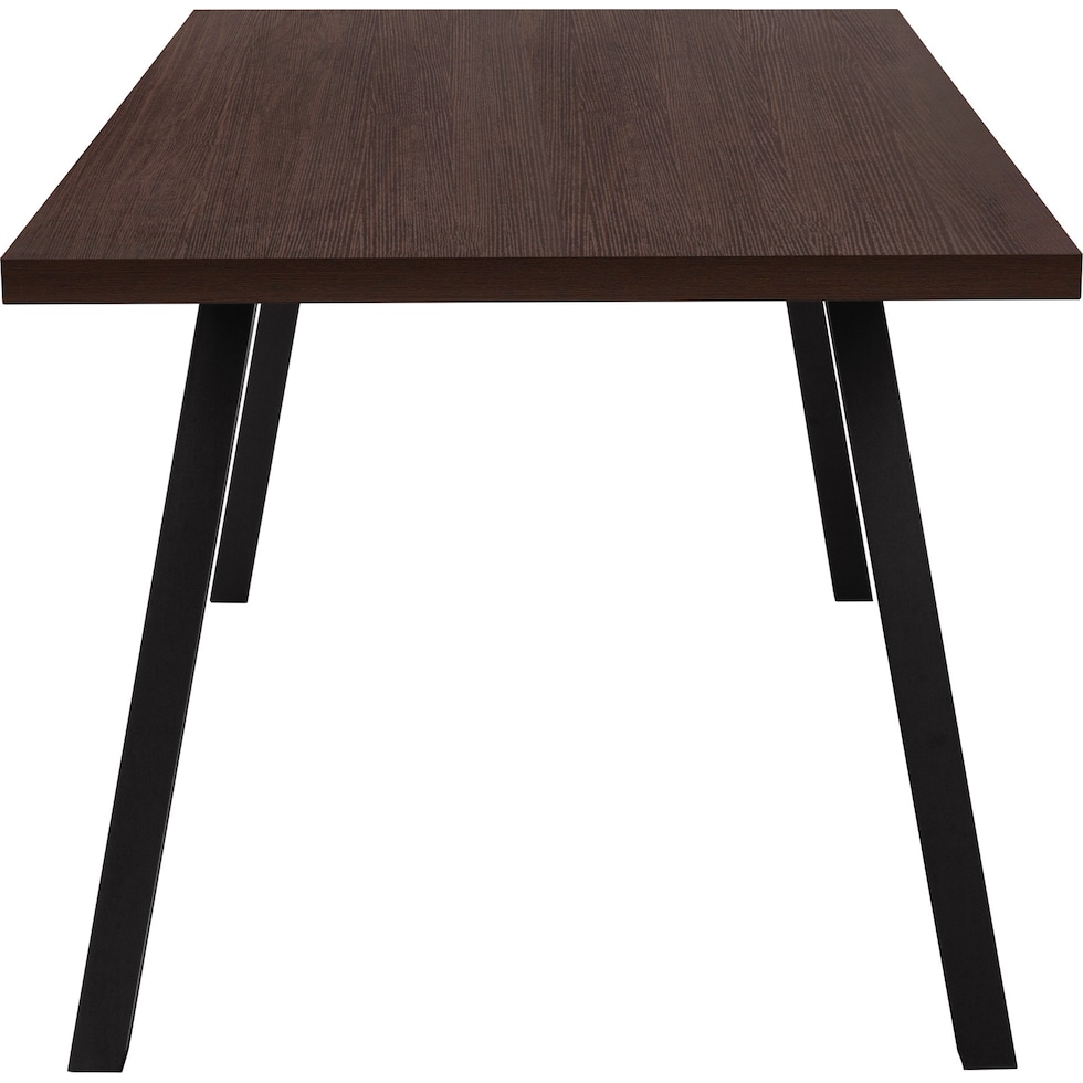 oren dark brown black dining table   