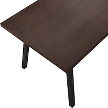 oren dark brown black dining table   