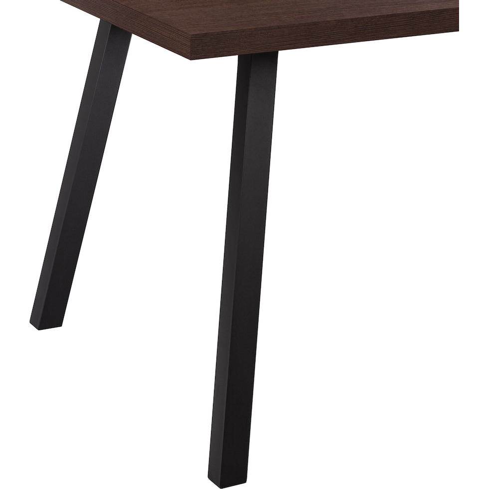 oren dark brown black dining table   
