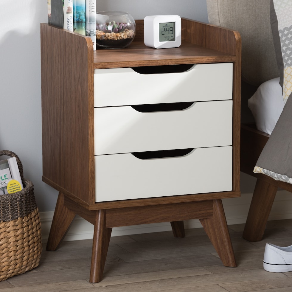 orlana dark brown nightstand   