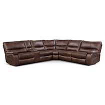orlando ii brown  pc power reclining sectional   
