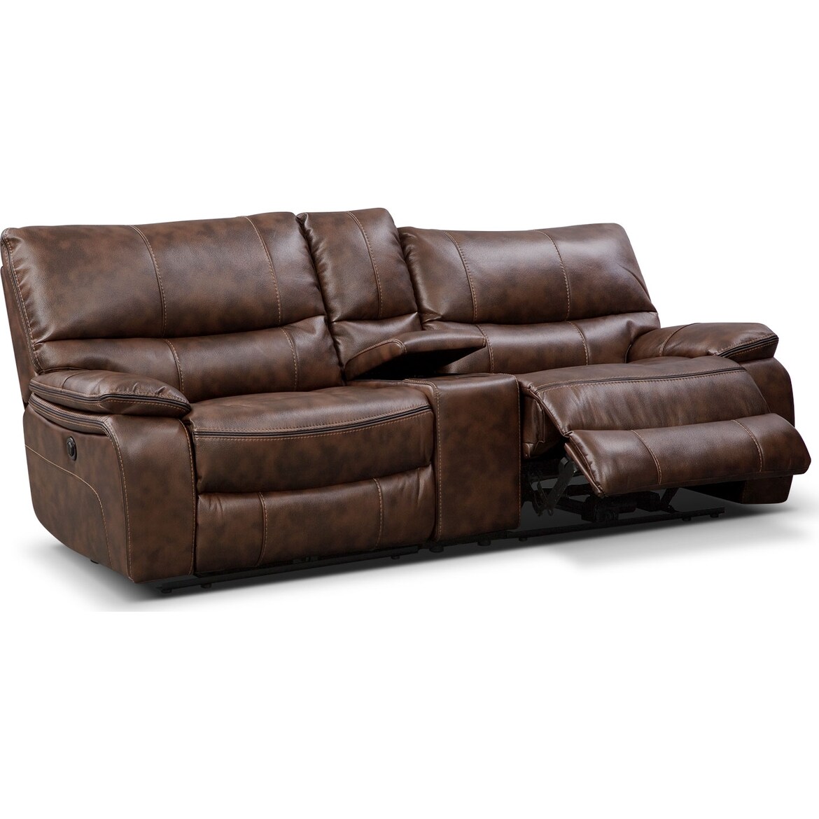 Orlando Power Reclining Sofa with Console Value City Furniture and