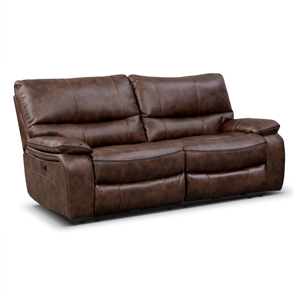 orlando ii brown power reclining sofa   