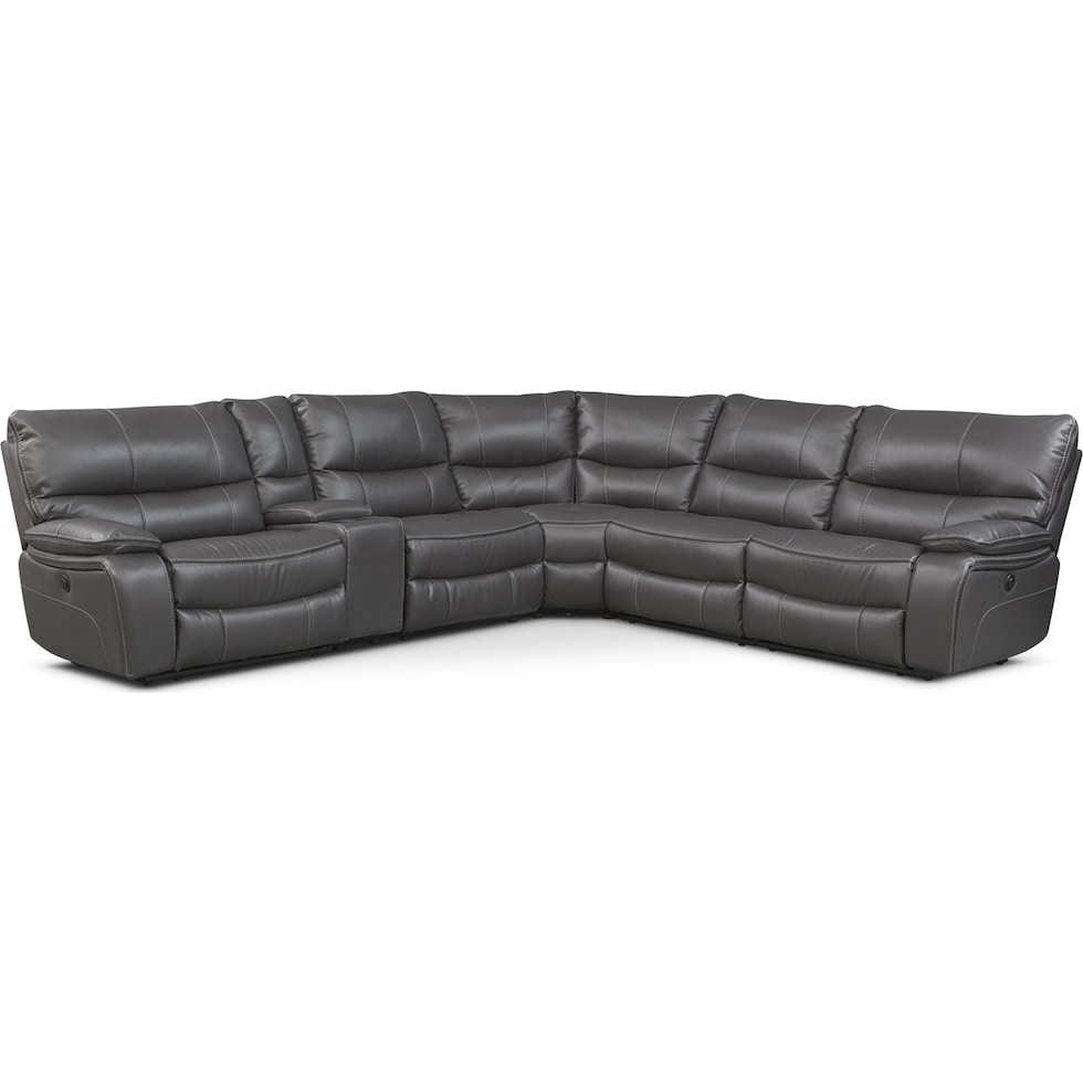 orlando gray power reclining sectional   