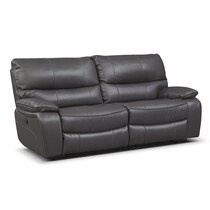 orlando gray power reclining sofa   