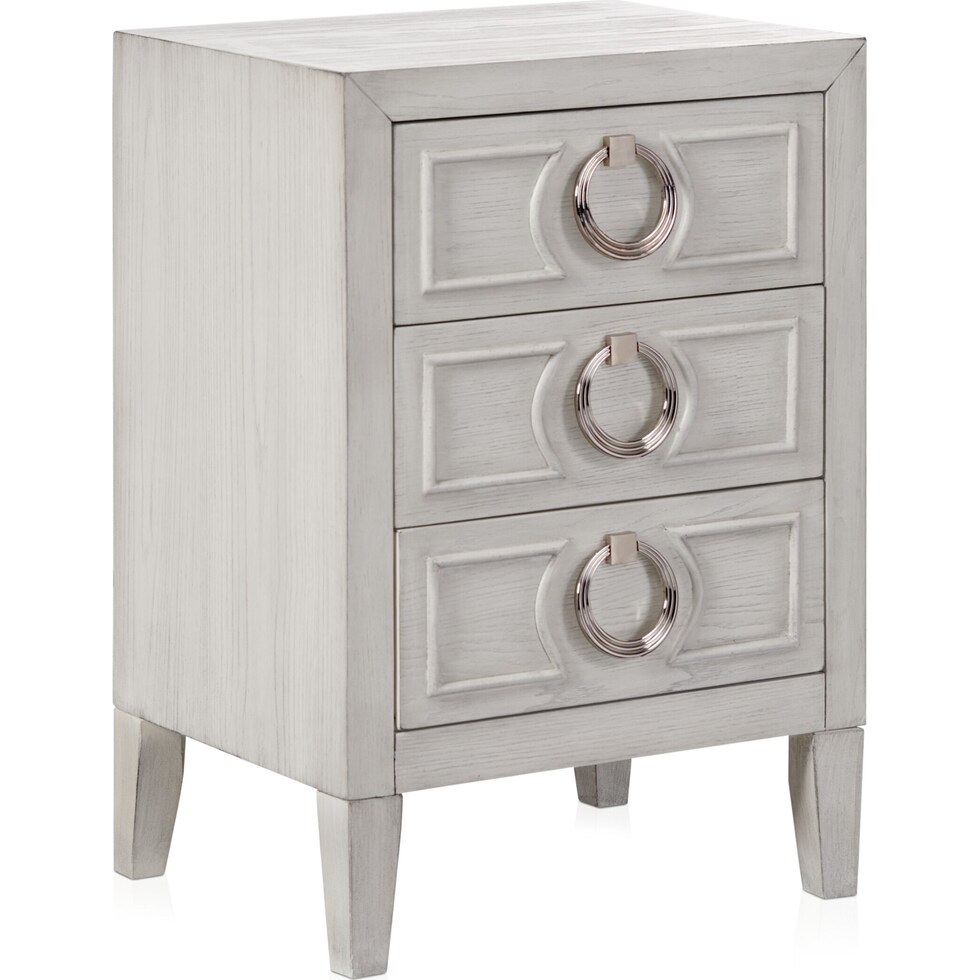 orleans white nightstand   