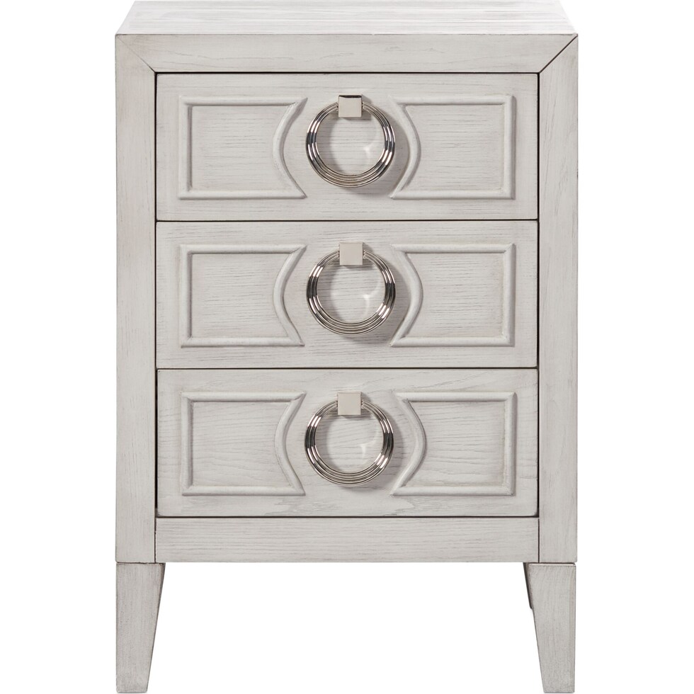 orleans white nightstand   