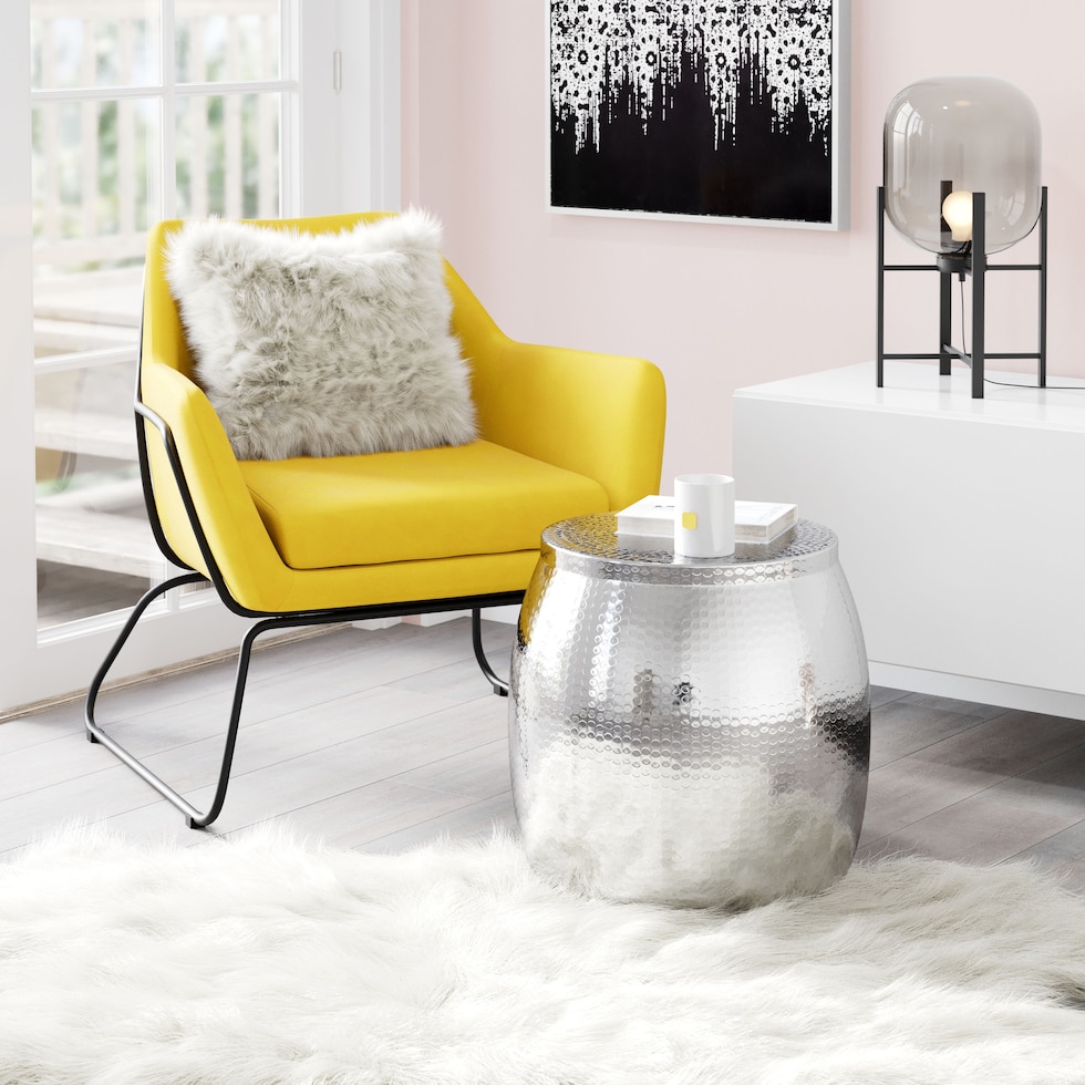 orlo silver side table   