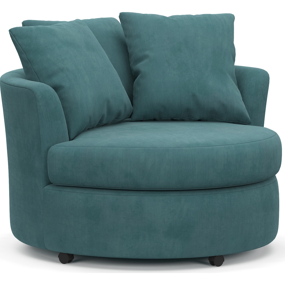 orren bella peacock swivel chair   