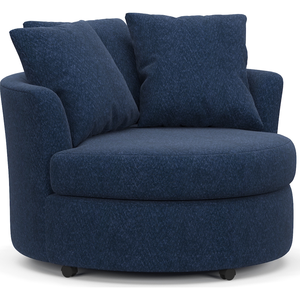 orren blue swivel chair   