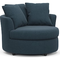 orren blue swivel chair   