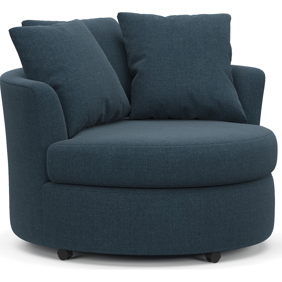 orren blue swivel chair   