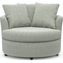 orren blue swivel chair   