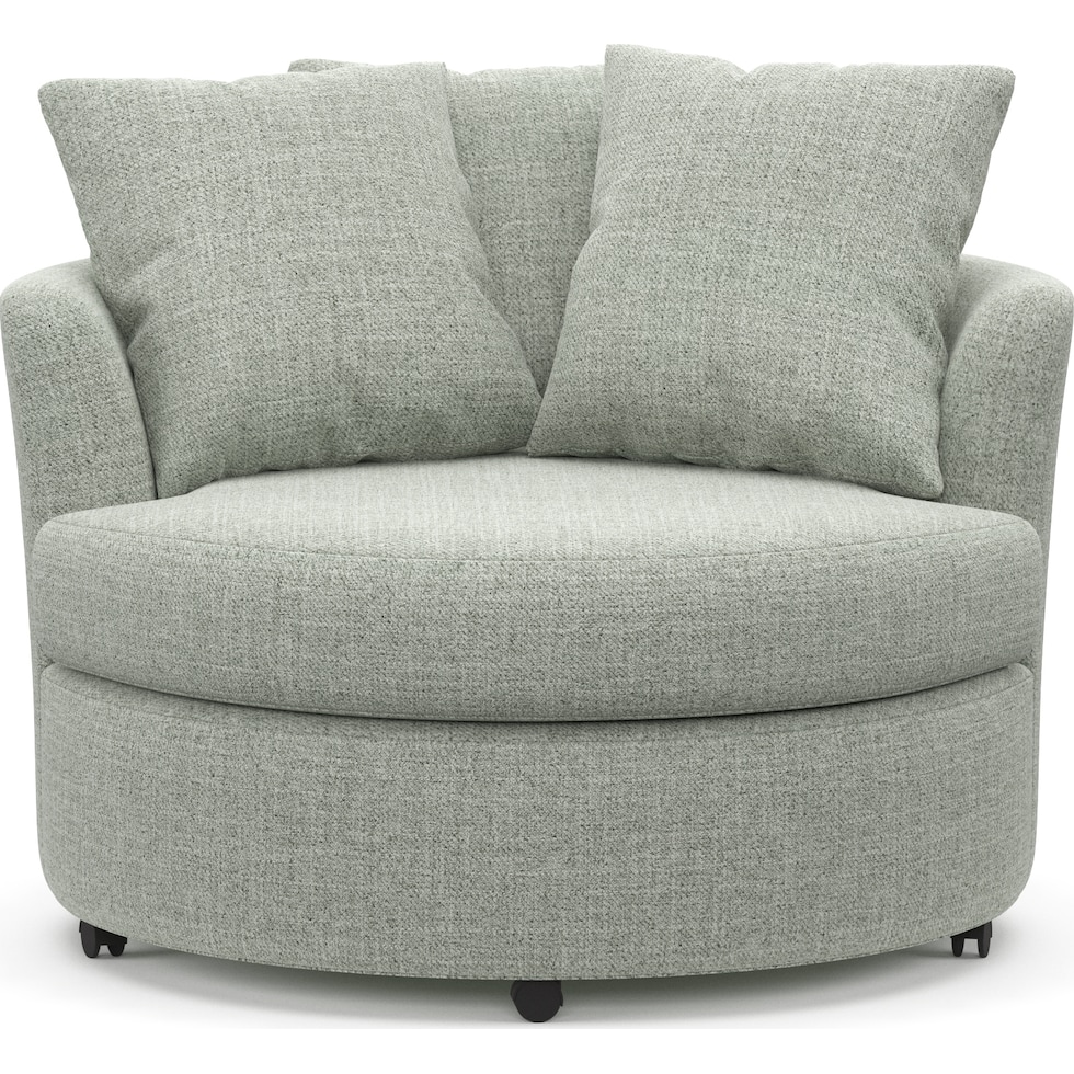 orren blue swivel chair   