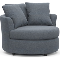 orren blue swivel chair   