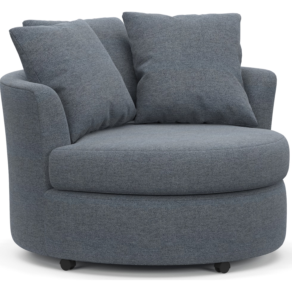 orren blue swivel chair   