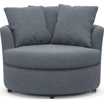 orren blue swivel chair   