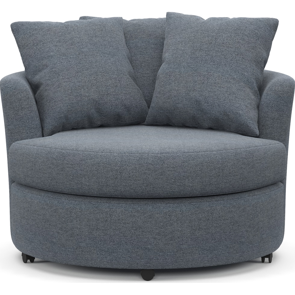 orren blue swivel chair   