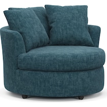 orren blue swivel chair   