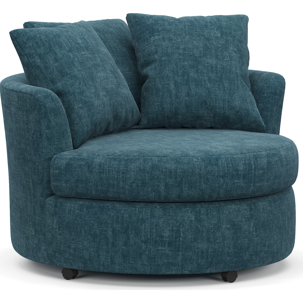 orren blue swivel chair   