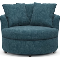 orren blue swivel chair   