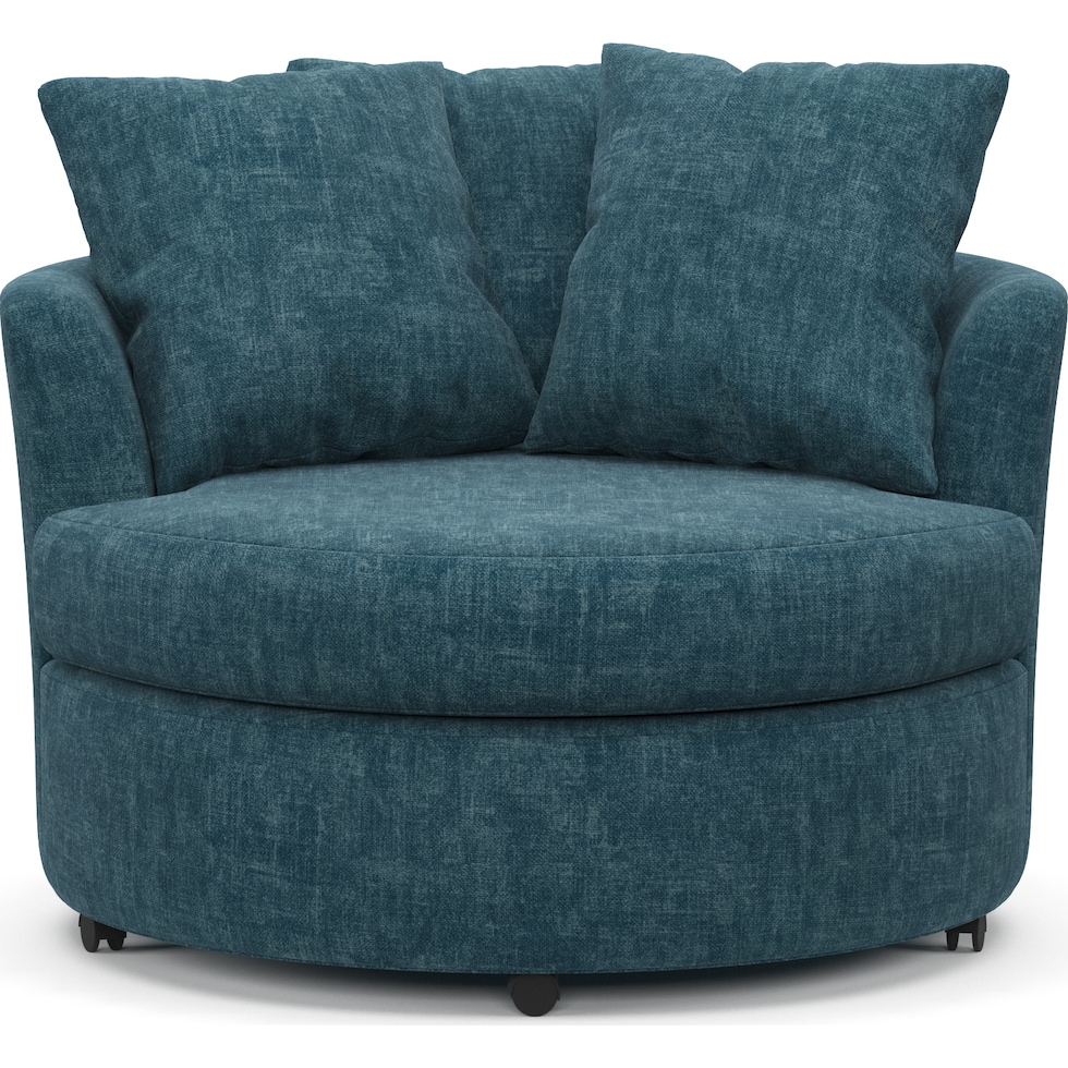orren blue swivel chair   