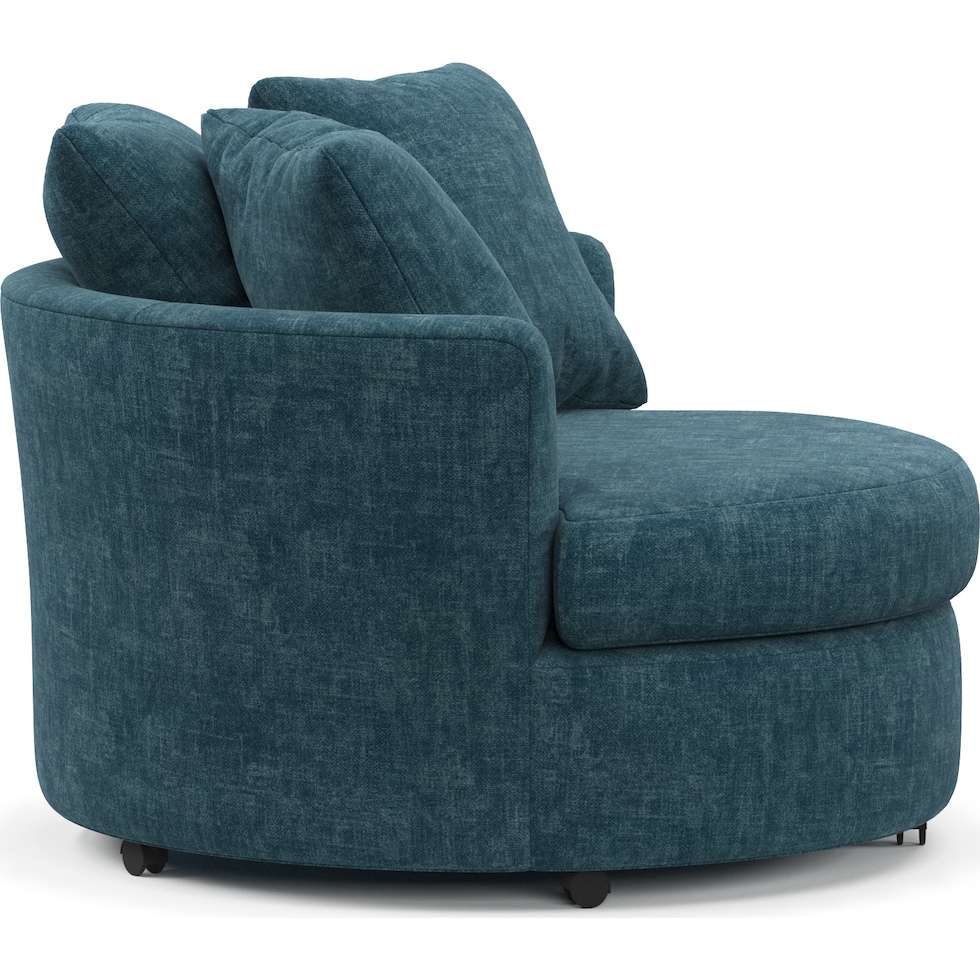 orren blue swivel chair   