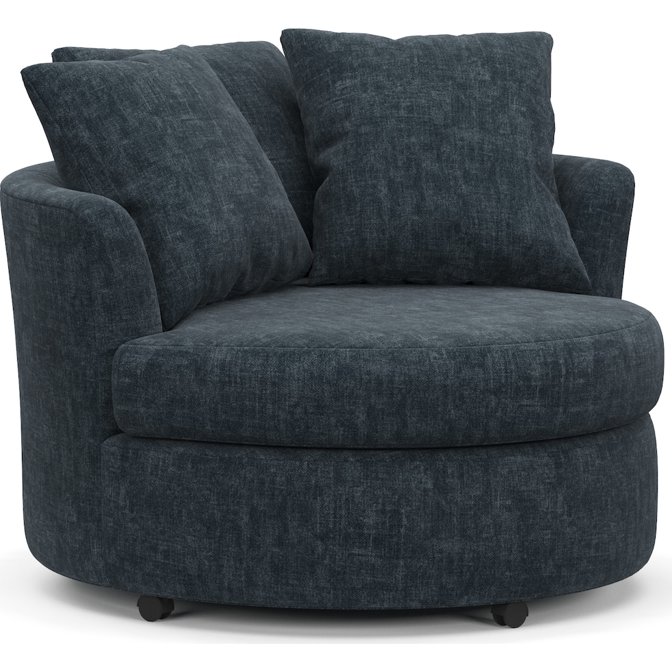 orren blue swivel chair   