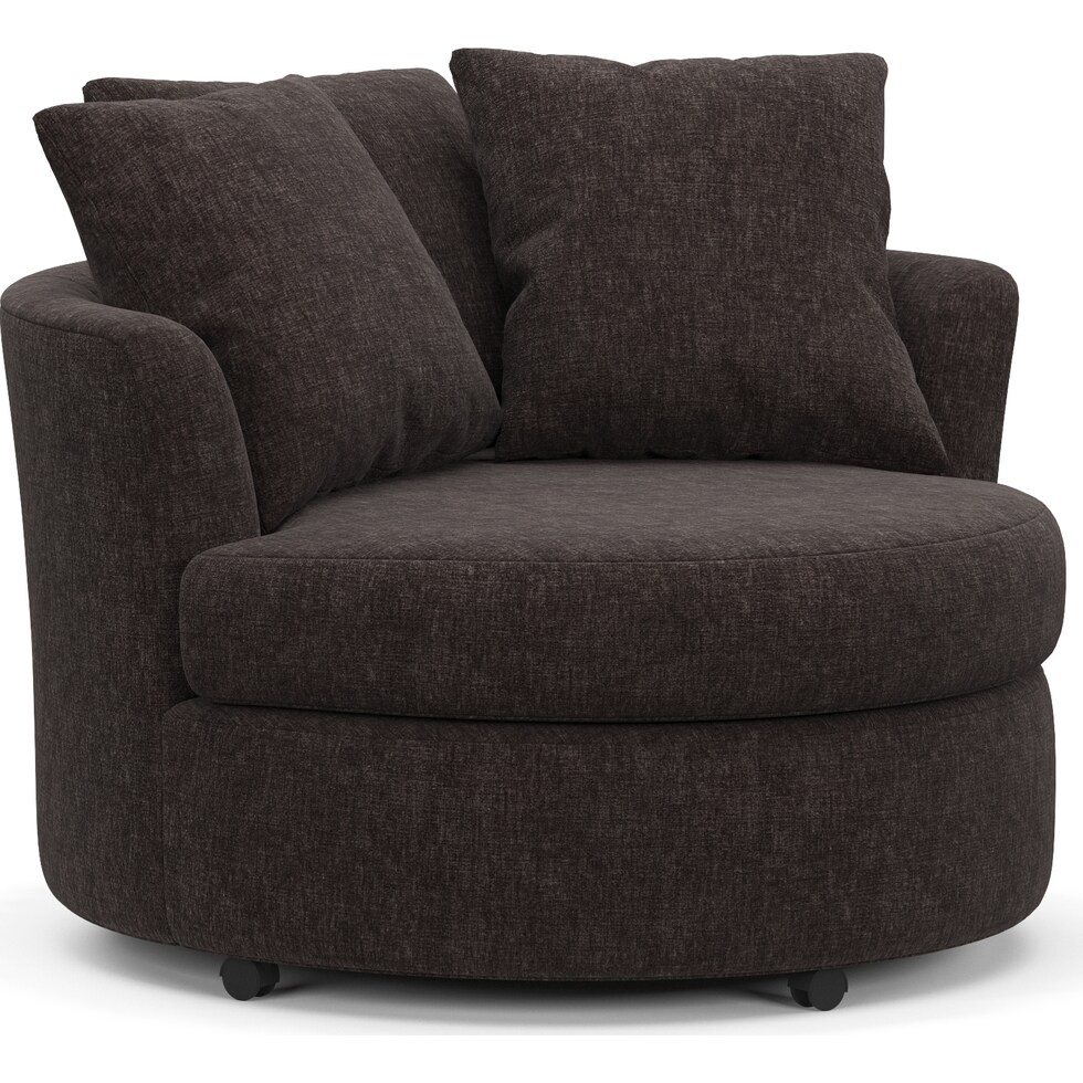 orren dark brown accent chair   