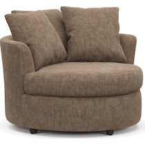 orren dark brown swivel chair   