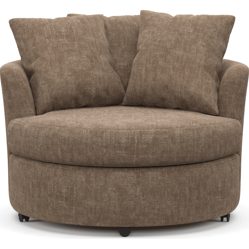 orren dark brown swivel chair   