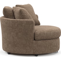 orren dark brown swivel chair   