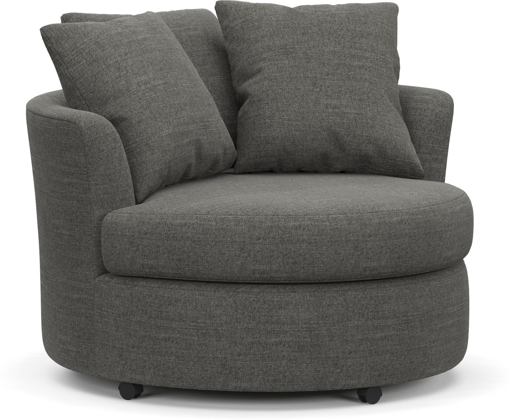 Orren Swivel Accent Chair - Curious Charcoal | Value City Furniture