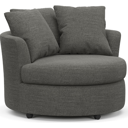 Orren Swivel Accent Chair - Curious Charcoal