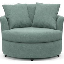 orren green swivel chair   