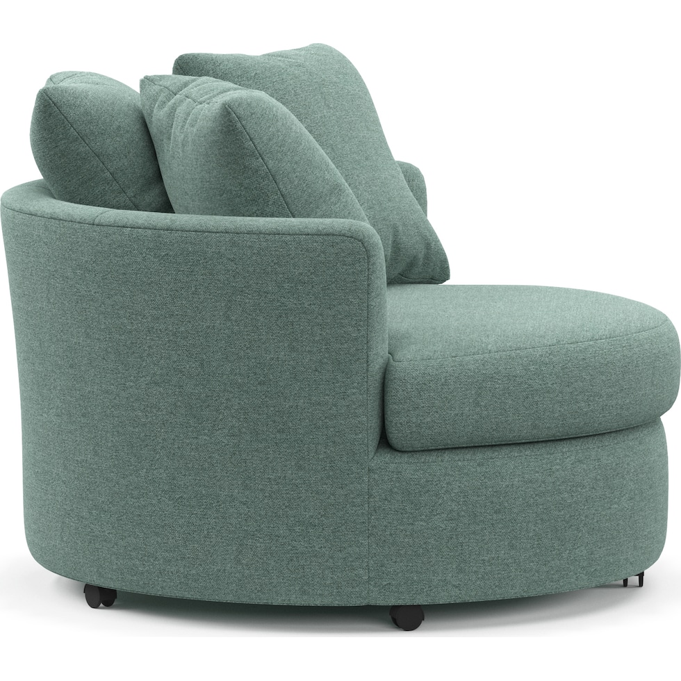 orren green swivel chair   