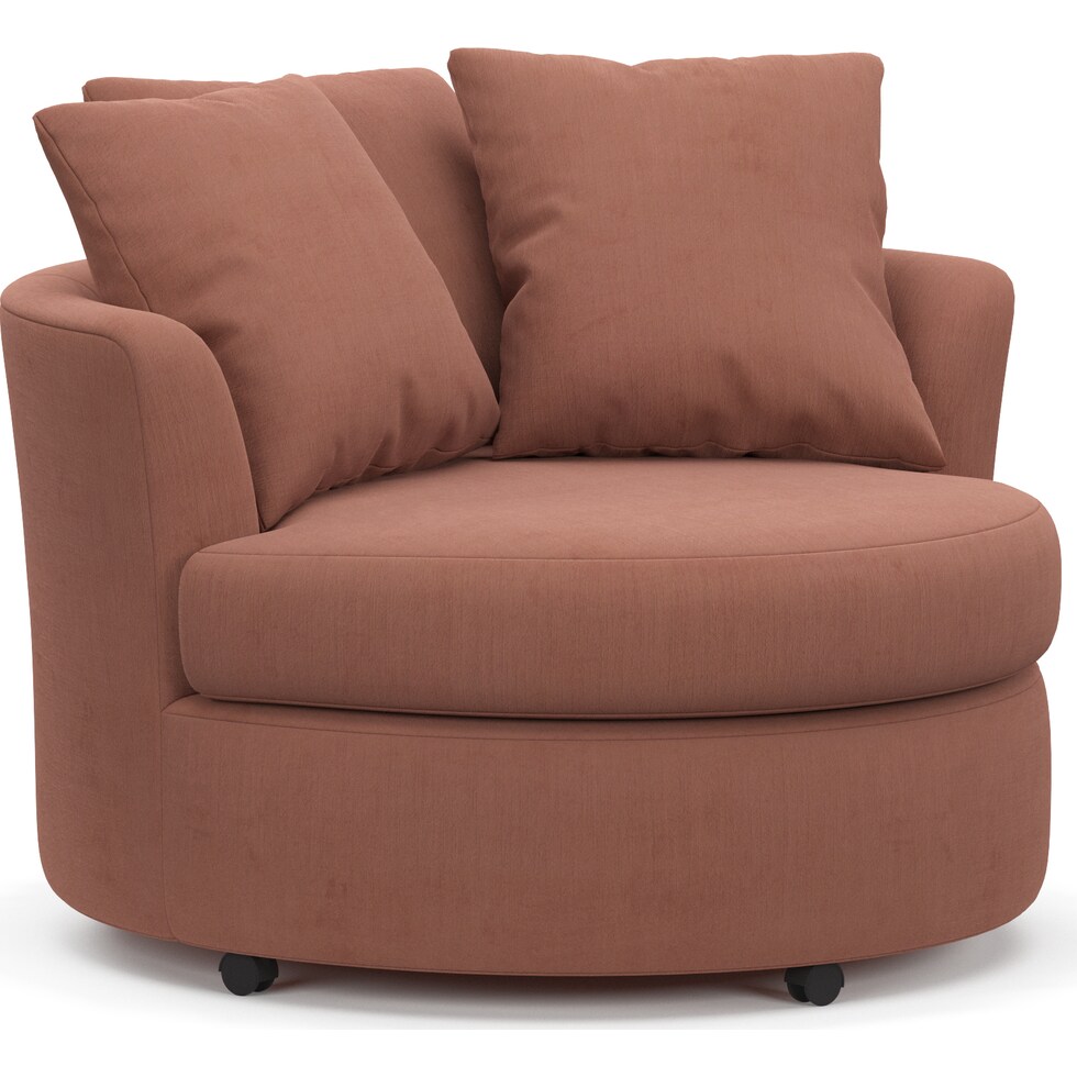 orren pink swivel chair   