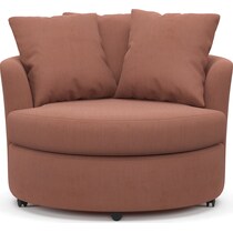 orren pink swivel chair   