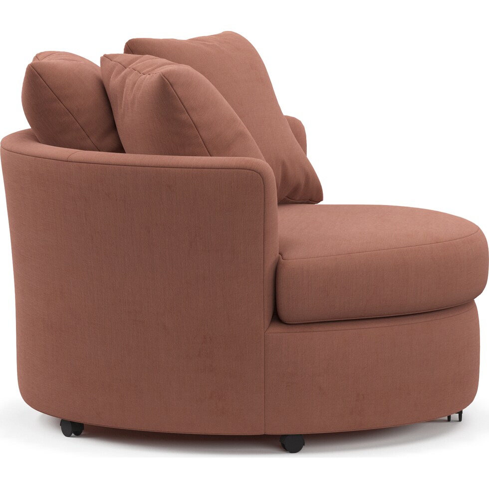 orren pink swivel chair   