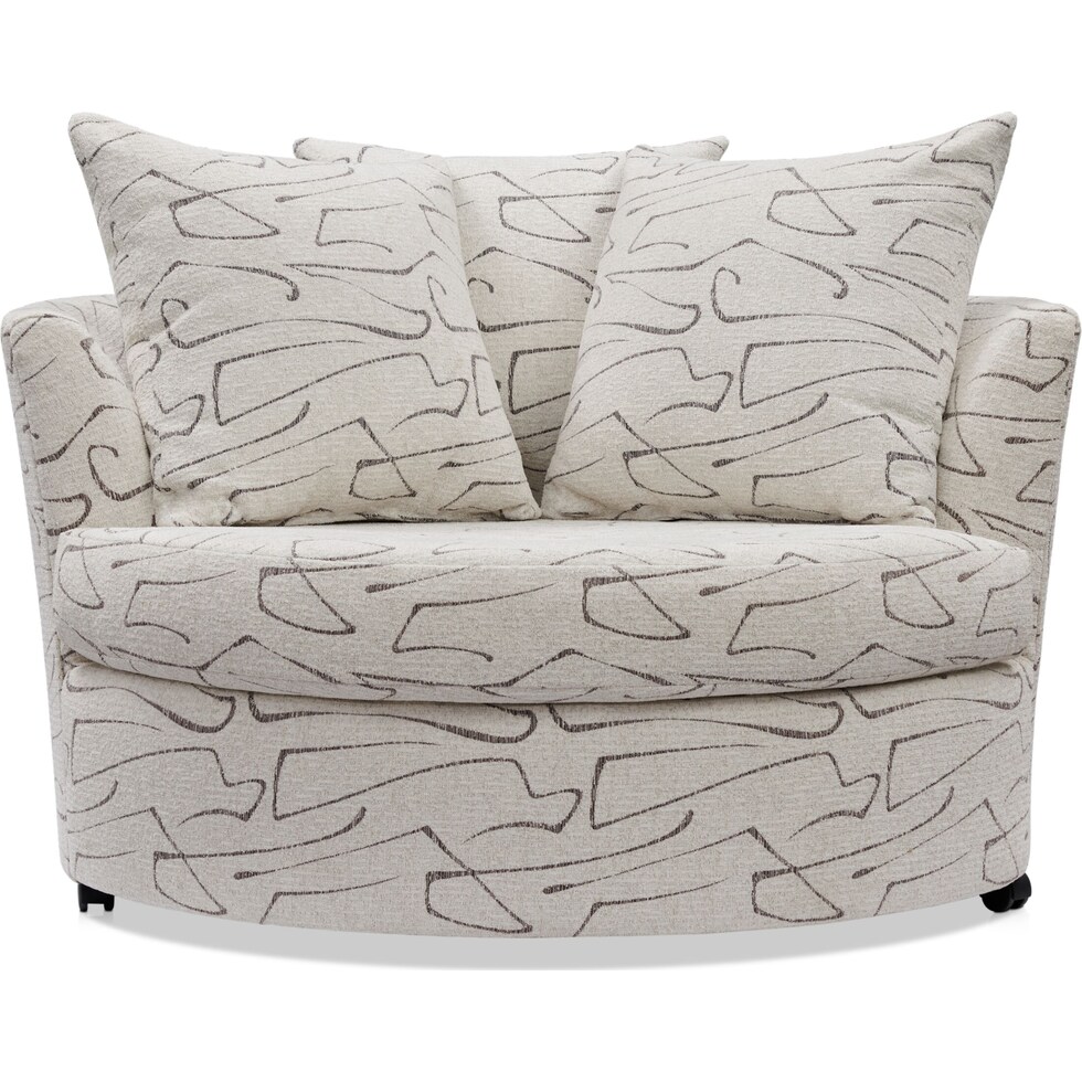 orren white swivel chair   