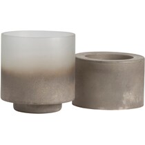 orsett gray candleholders   